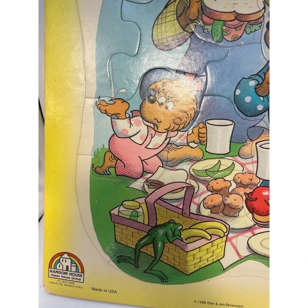 Vintage 1988 Berenstain Bear Random House Frame First Tim Puzzles Kids‎ Play Fun